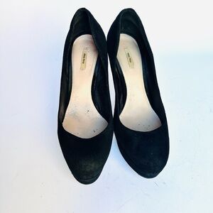 Miu Miu Black Suede Heels